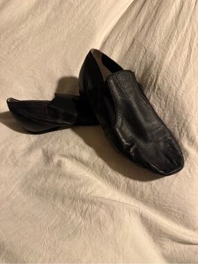 Classic Black Leather split sole jazz shoes